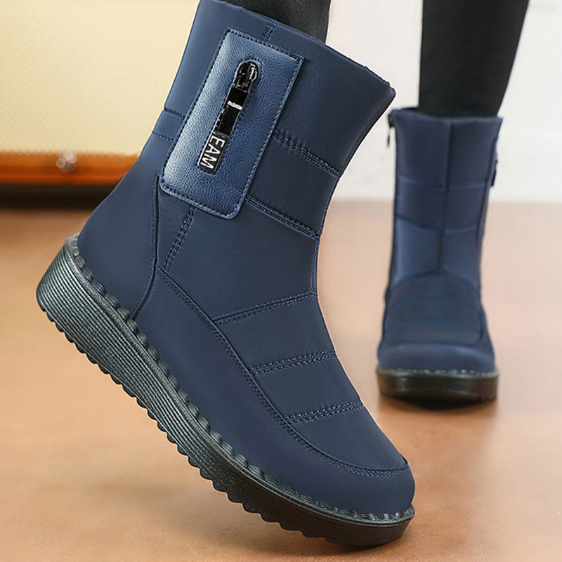 Women’s Warm Snow Boots with Side Zipper