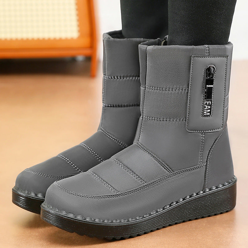 Women’s Warm Snow Boots with Side Zipper