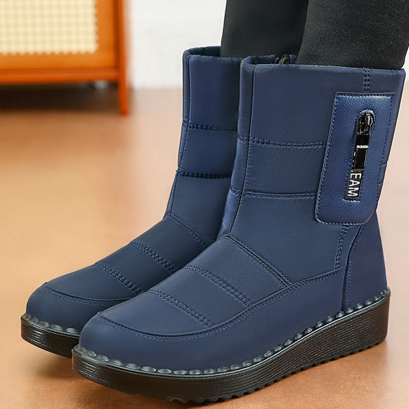 Women’s Warm Snow Boots with Side Zipper