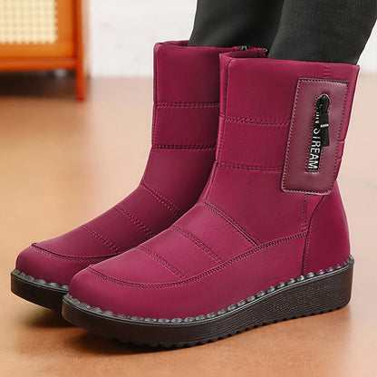 Women’s Warm Snow Boots with Side Zipper