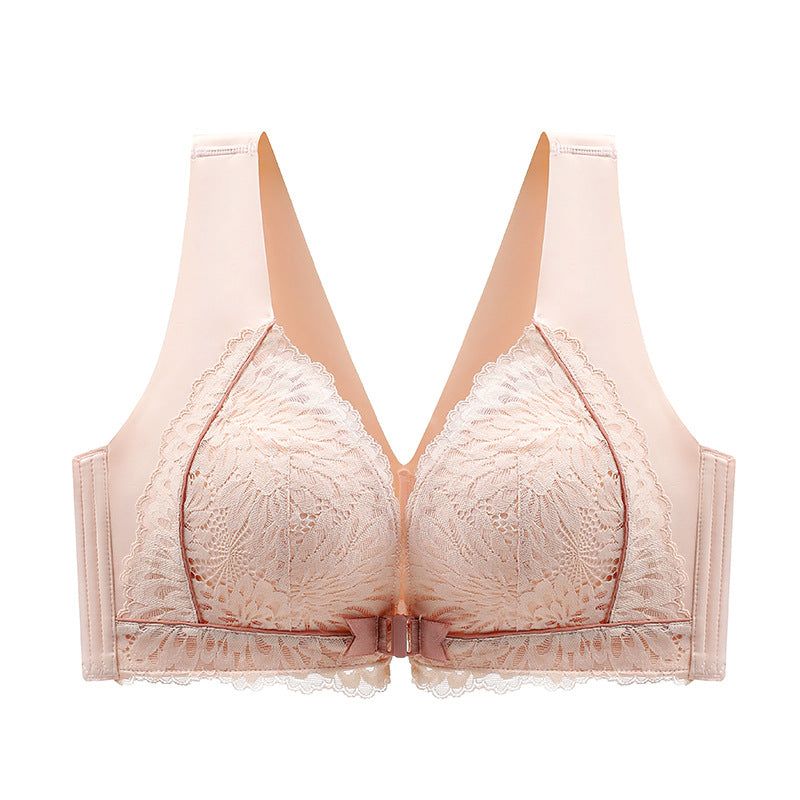 🔥HOT SALE🔥 Front-Clasp Lace Bra with Lift and Anti-Sagging Design