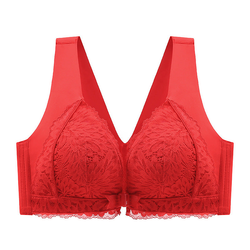 🔥HOT SALE🔥 Front-Clasp Lace Bra with Lift and Anti-Sagging Design