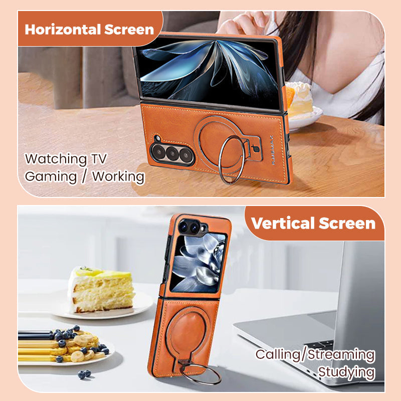 Premium PU Leather Magnetic Case with Stand for Samsung