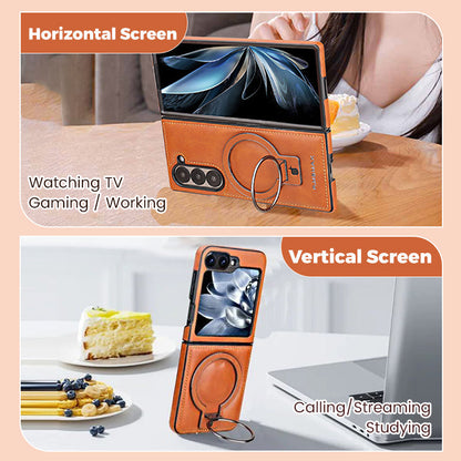Premium PU Leather Magnetic Case with Stand for Samsung