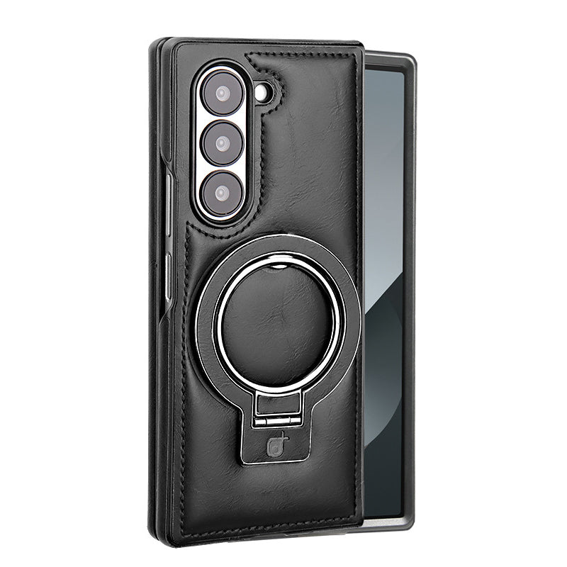 Premium PU Leather Magnetic Case with Stand for Samsung