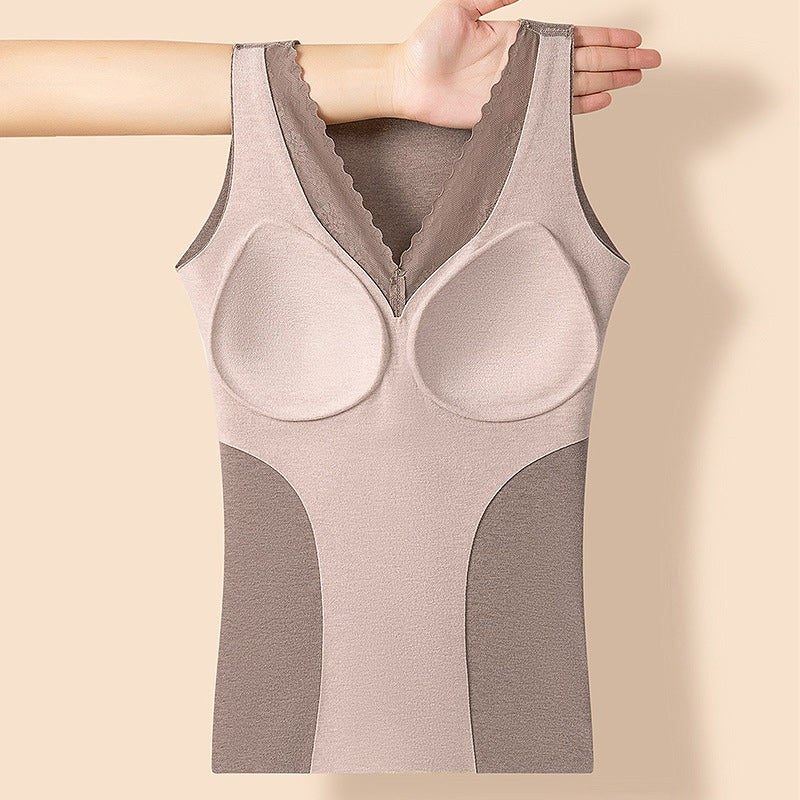 Buy 2 get 1 free (3 pcs)🔥Women's Seamless Thermal Vest with Built-in Bra