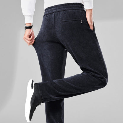 Men's Warm Drawstring Pants with Pockets