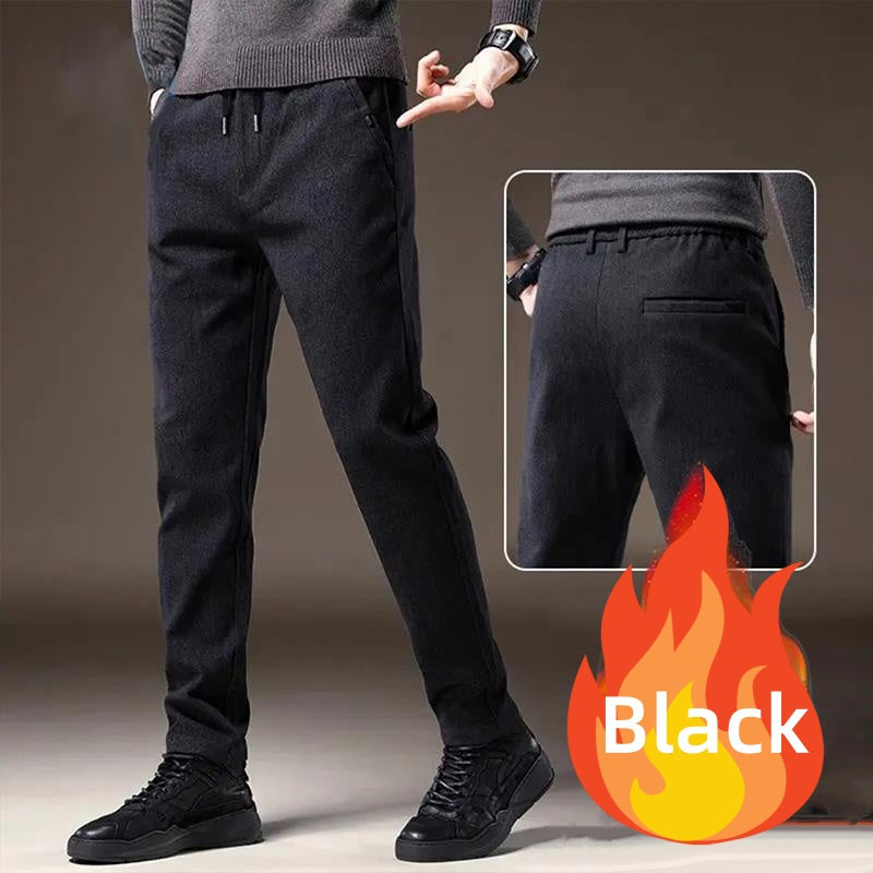 Men's Warm Drawstring Pants with Pockets