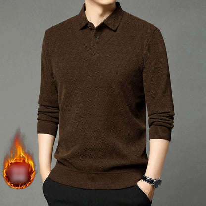 🔥Hot sale 50 %🔥 Men's Plush-Lined Mock Layered Lapel Shirtsale