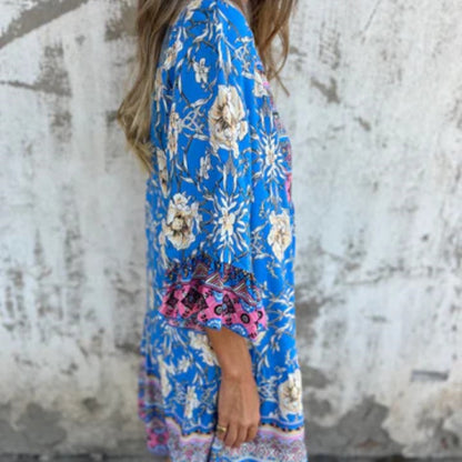 🌸Spring Specials🌸Casual Floral V-Neck Button Closure Dress