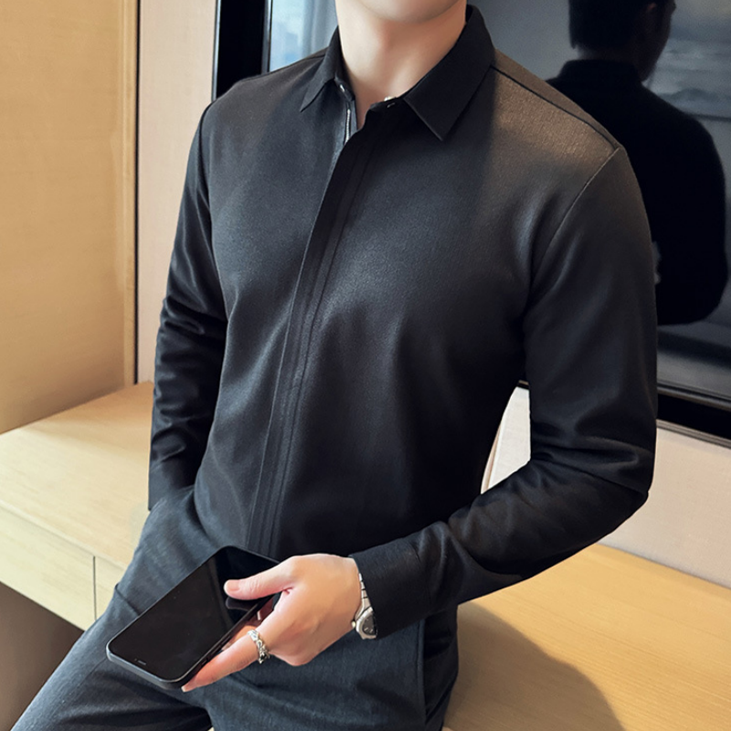 50% off❄️ Men's Casual Solid Color Lapel Top