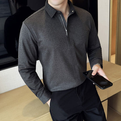 50% off❄️ Men's Casual Solid Color Lapel Top