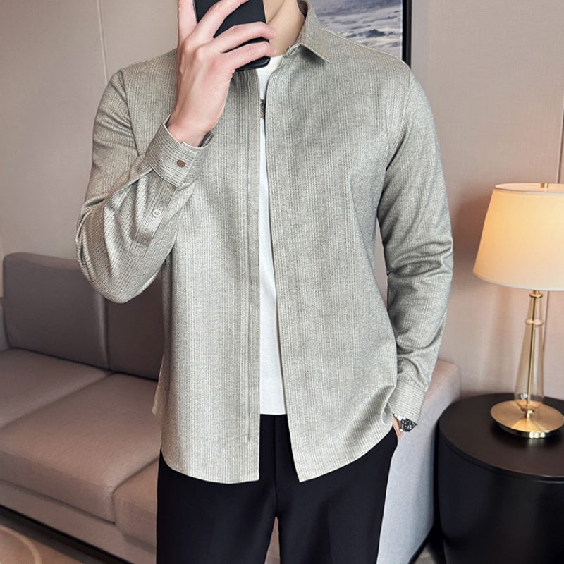 50% off❄️ Men's Casual Solid Color Lapel Top