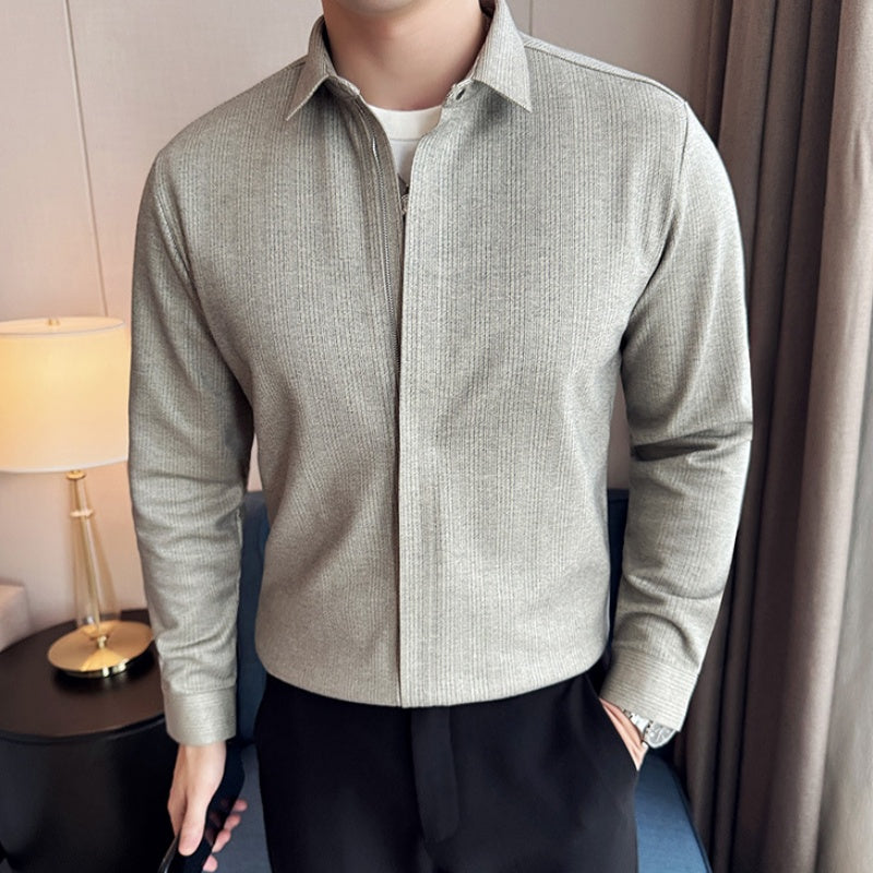 50% off❄️ Men's Casual Solid Color Lapel Top