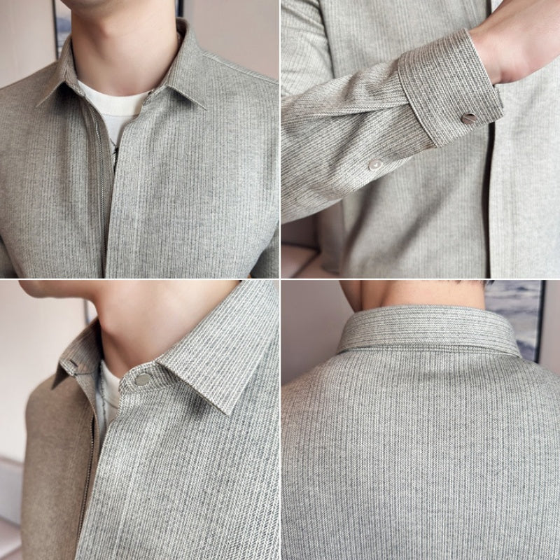 50% off❄️ Men's Casual Solid Color Lapel Top