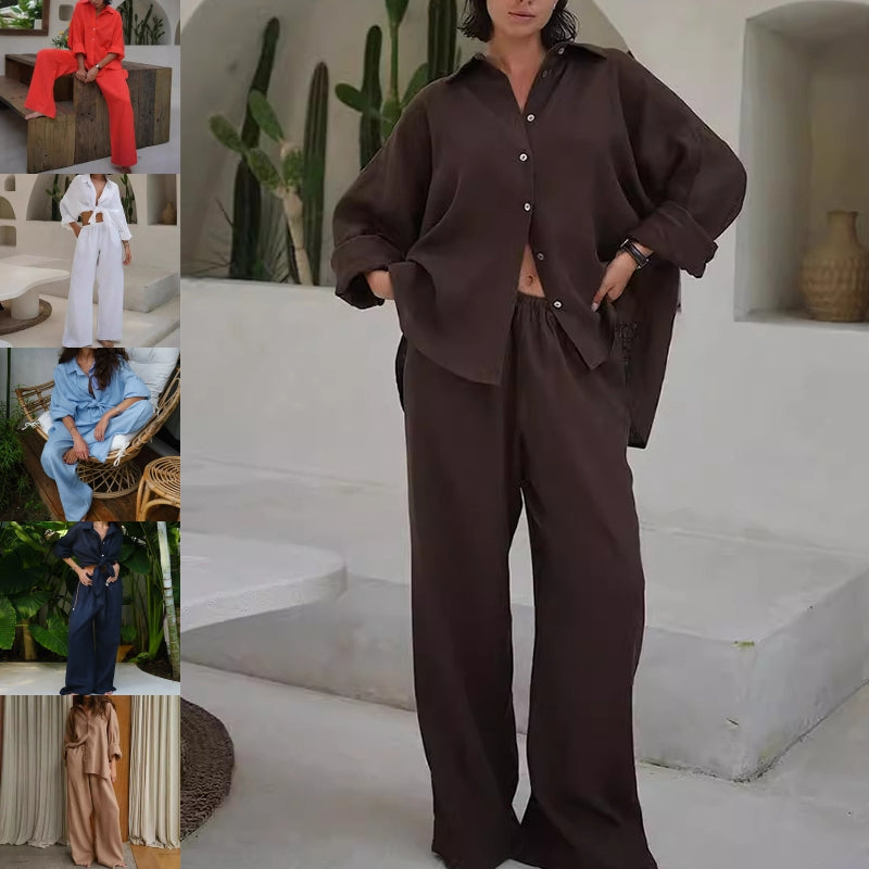 🔥2026 NEW SALES - 49% OFF🔥Women's Cotton-Linen Oversized Two-Piece Set