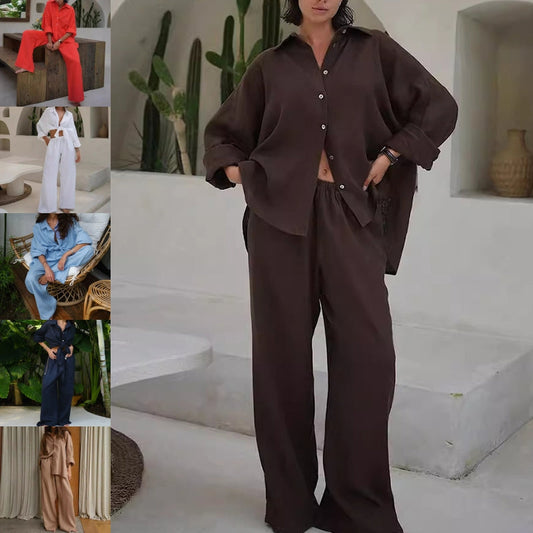 🔥2026 NEW SALES - 49% OFF🔥Women's Cotton-Linen Oversized Two-Piece Set