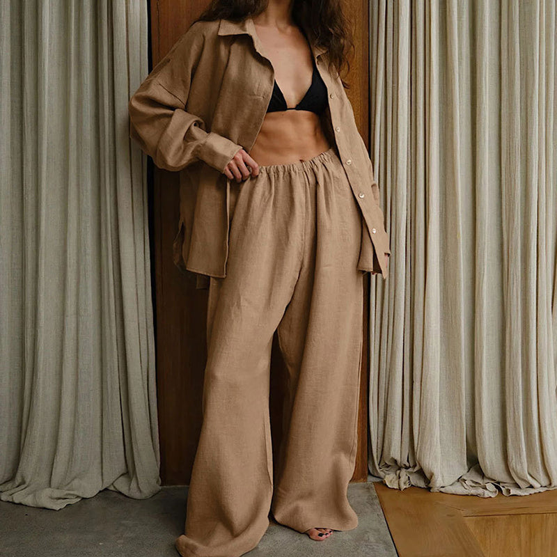 🔥2026 NEW SALES - 49% OFF🔥Women's Cotton-Linen Oversized Two-Piece Set