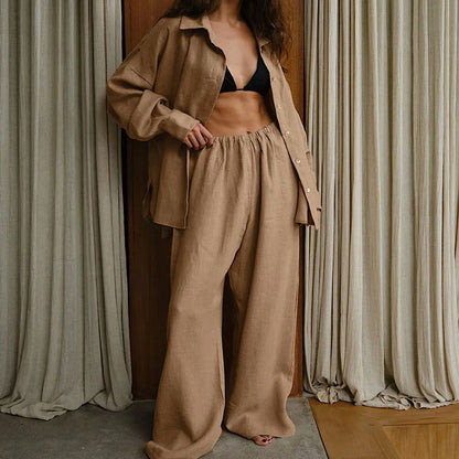 🔥2026 NEW SALES - 49% OFF🔥Women's Cotton-Linen Oversized Two-Piece Set