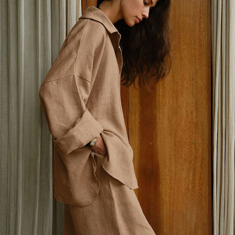 🔥2026 NEW SALES - 49% OFF🔥Women's Cotton-Linen Oversized Two-Piece Set