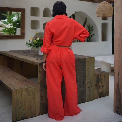 🔥2026 NEW SALES - 49% OFF🔥Women's Cotton-Linen Oversized Two-Piece Set