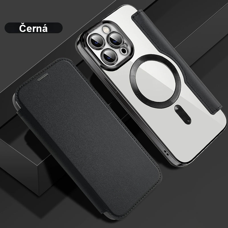 2025 New leather textured flip mobile phone case for iPhone