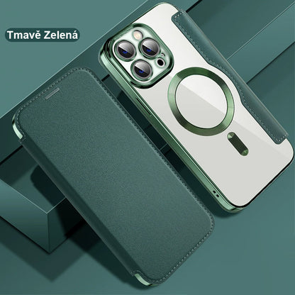 2025 New leather textured flip mobile phone case for iPhone