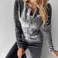 🔥2025 HOT SALE🔥 Women's Sequin Velvet Zipper 2-Piece Sweat Set