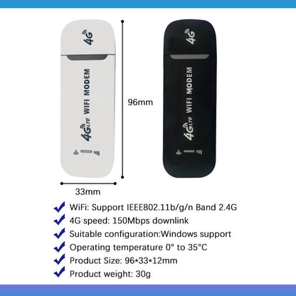 🎉LAST DAY SALE 60% OFF🔥4G LTE Router Wireless USB Mobile Broadband⚡ 150Mbps Wireless Network Card Adapter