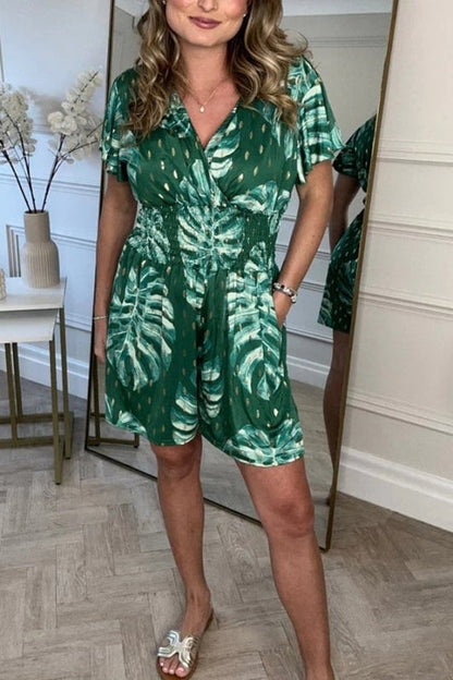 🌸Spring Big Sale 49% off🔥Casual Floral Polka Dot Pocket Rompers