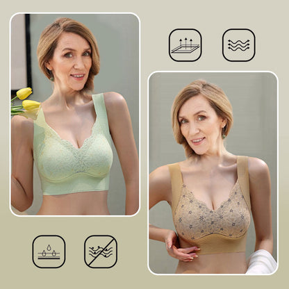 Buy 1 Get 1 Free 🔥 3D Lace Bra with Fixed Padding for Middle-Aged Women