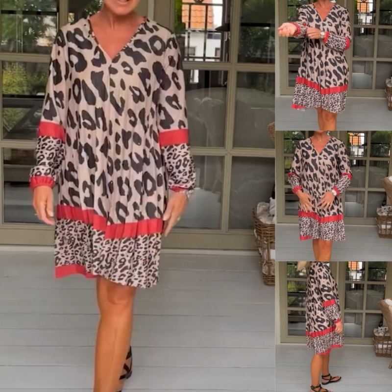 Women's Fashion Leopard Print Dresses