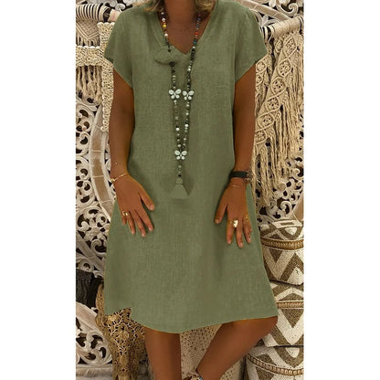 🔥Hot Sale 50% OFF🔥Casual V Neck Midi Dress