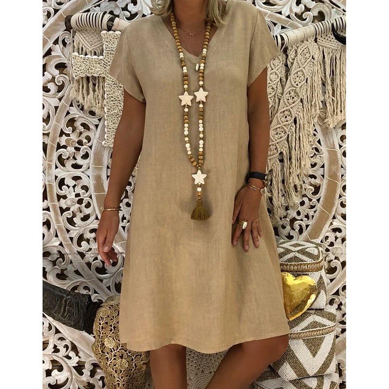 🔥Hot Sale 50% OFF🔥Casual V Neck Midi Dress