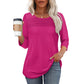 Free shipping on one piece too-Women’s Pleated Detail 3/4 Sleeve Casual T-Shirt
