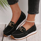 Women's Casual Metallic Buckle Slip-On Shoes