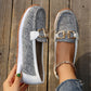 Women's Casual Metallic Buckle Slip-On Shoes