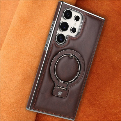 Retro style magnetic phone case with holder for Samsung