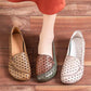 🌸Spring Specials💐Women's Retro Faux Leather Hollow Out Breathable Flat Sandals