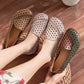 🌸Spring Specials💐Women's Retro Faux Leather Hollow Out Breathable Flat Sandals
