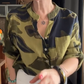 Women's Casual Stand Collar Printed Blouse