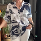 Women's Casual Stand Collar Printed Blouse