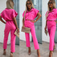 Fashionable Solid Color Jumpsuit with Pockets