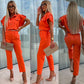 Fashionable Solid Color Jumpsuit with Pockets