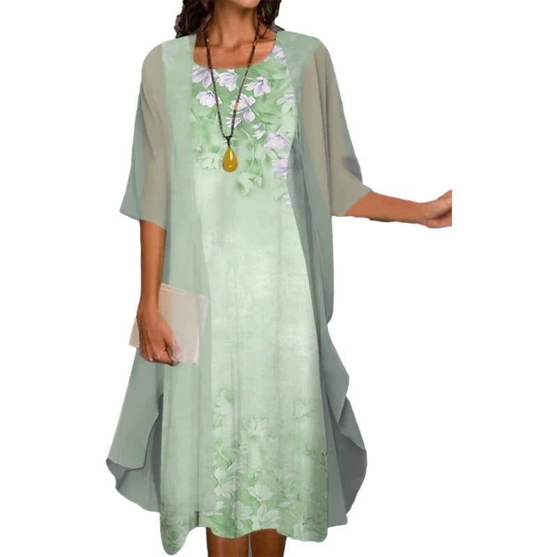 🔥Limited time promotion 49% OFF🌸Elegant Floral Print Dress Ensemble