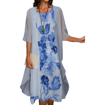 🔥Limited time promotion 49% OFF🌸Elegant Floral Print Dress Ensemble