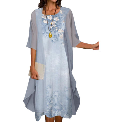 🔥Limited time promotion 49% OFF🌸Elegant Floral Print Dress Ensemble