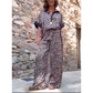🌸Spring Hot Sale 50% OFF💐 Women's 2-Piece Leopard Print Outfit Button-Down Shirt & Wide-Leg Pants