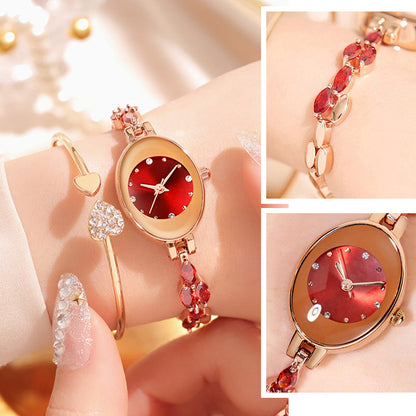 🎀⌚Womne's Colored Zircon Bracelet Watch