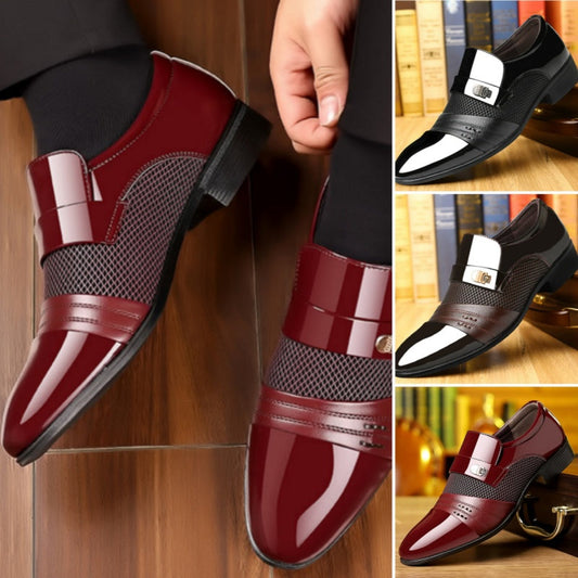 ☄️Spring Specials🎉 Men's Classic Non-Slip PU Leather Dress Shoes